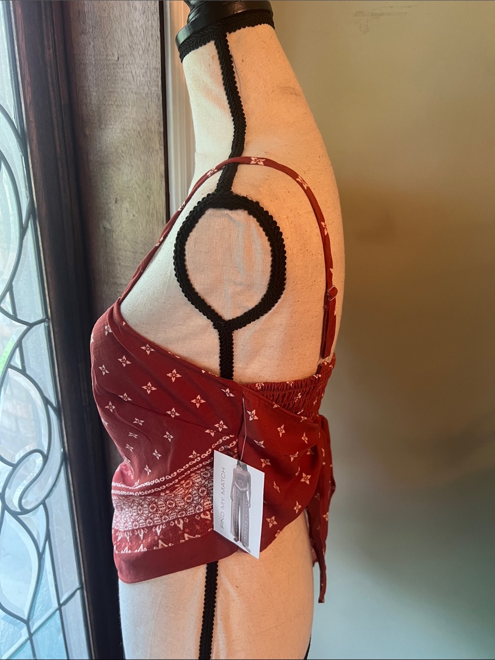 Bwear Rust Bandana-Print Handkerchief Cami Top - Picture 4 of 8